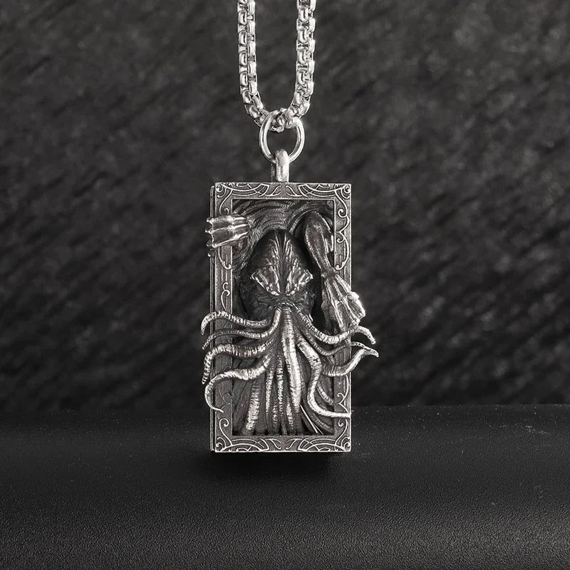 Gothic Skull Jesus Cross Necklace – Punk Catholic Amulet Jewelry for Men, Religious Pendant