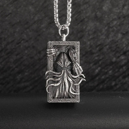 Gothic Skull Jesus Cross Necklace – Punk Catholic Amulet Jewelry for Men, Religious Pendant