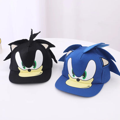 Children’s Sonic Baseball Cap — Cartoon Flat Brim Spring & Autumn Hat for Boys & Girls