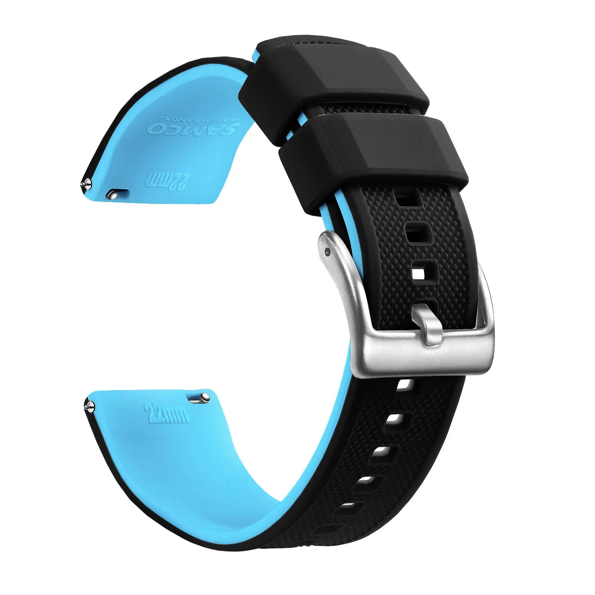 Premium Silicone Watch Band – Quick Release Rubber Strap, 18mm 20mm 22mm Replacement Watchband