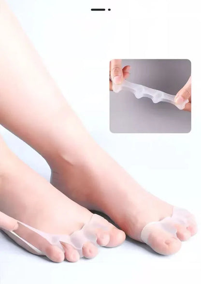 2Pc Silicone Toe Separator — Foot & Toe Spreader for Hallux Valgus, Bunion Correction & Toe Straightening