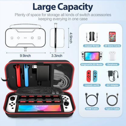 OIVO Large Storage Bag for Nintendo Switch — Portable Waterproof & Anti-Scratch Carrying Case for Switch OLED