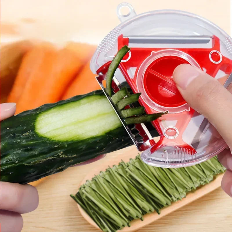3-in-1 Magic Trio Peeler Set - Slicer, Shredder, Julienne Cutter, and Multi Peel Blade Zesters Grater - Essential Kitchen Tool Accessories