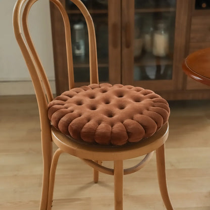 INS Cookie Biscuit Cushion – Soft & Cute Throw Pillow, Thickened Seat Pad for Chair & Living Room Decor