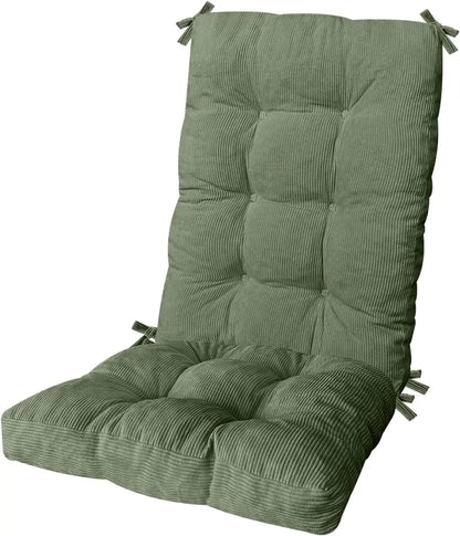 Custom Tufted Rocking Chair Cushion – Non-Slip Corduroy Seat Pad with Ties, Comfortable Indoor Rocking Chair Cushion Set
