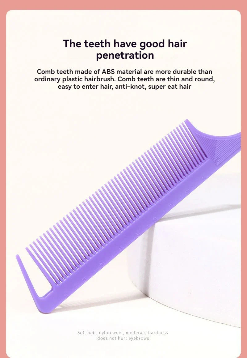 New Three-Piece Hair Brush Set – Sharp-Tail Comb, Three-Row Hair Comb, Steel Needle Mouse Tail Comb & Eyebrow Brush Tool