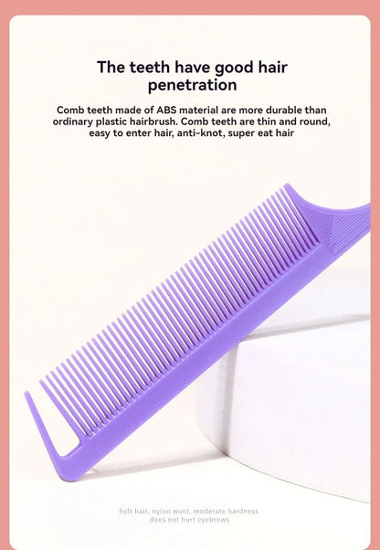 New Three-Piece Hair Brush Set – Sharp-Tail Comb, Three-Row Hair Comb, Steel Needle Mouse Tail Comb & Eyebrow Brush Tool