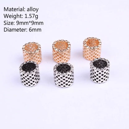 5Pcs Viking Metal Hair Braid Beads – Antique Silver & Gold Dreadlock Rings Clips Retro Hair Accessories for Braids & Styling