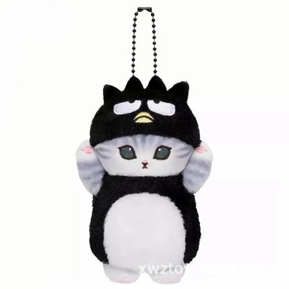 Kawaii Keychain Pendant – Cartoon Mofusand Shark Cat Cross-Dressing Doll, Backpack Decor & Toy
