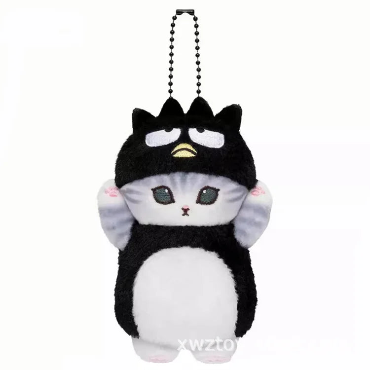 Kawaii Mofusand Shark Cat Keychain – Cute Cartoon Pendant Doll for Backpack & Decor