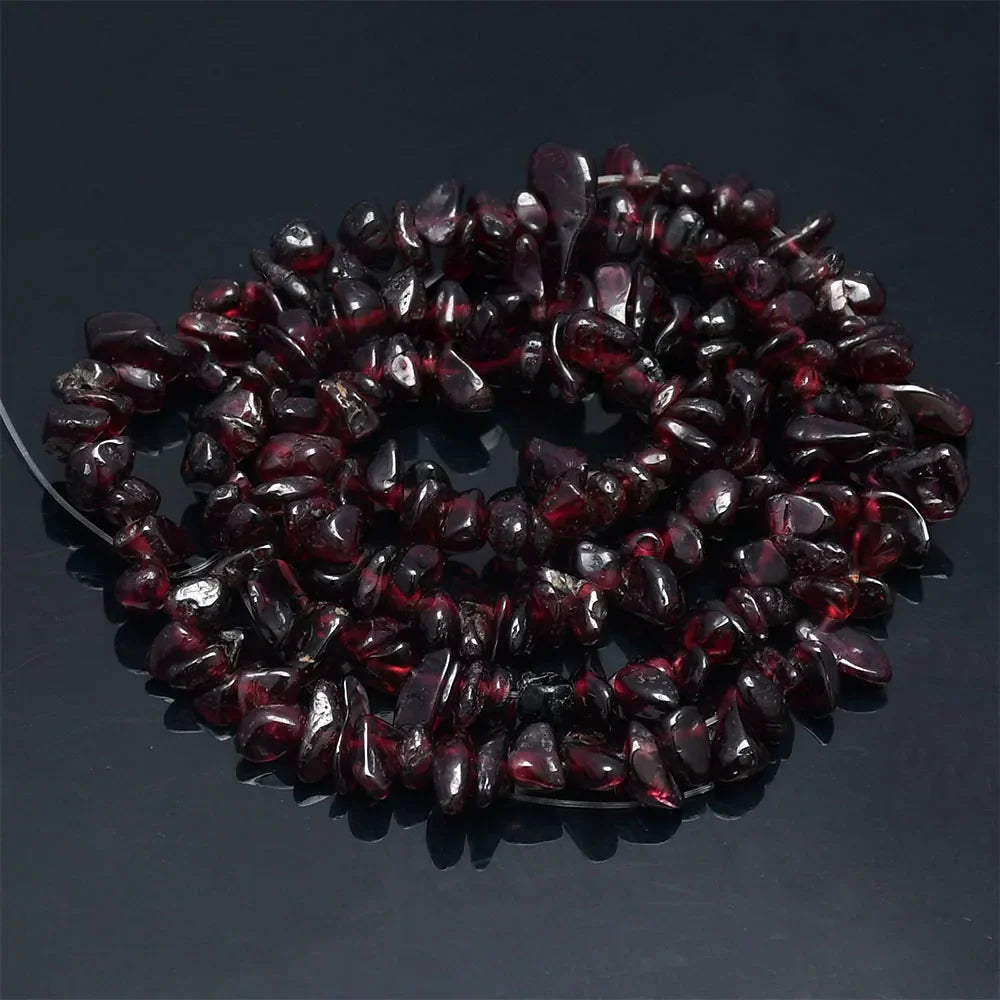 16 Inch Natural Stone Chip Beads - 5-8mm Irregular Crystal Agate Gravel Beads for DIY Bracelets & Jewelry Making