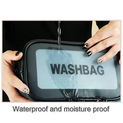 Waterproof PVC Travel Toiletry Bag – Transparent Zipper Makeup Organizer Case for Women