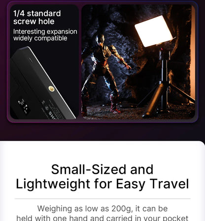 Ulanzi VL120 Full Color RGB Video Light – Dimmable 2500K-9000K LED Photography & Vlog Fill Light for Cameras