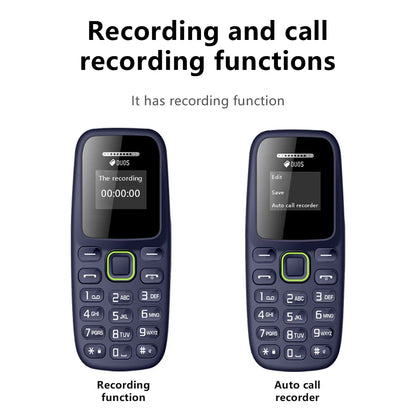 BM310 Small Mobile Phone | Unlocked Dual SIM, Bluetooth, Low Radiation, Automatic Call Recording & Compact Design