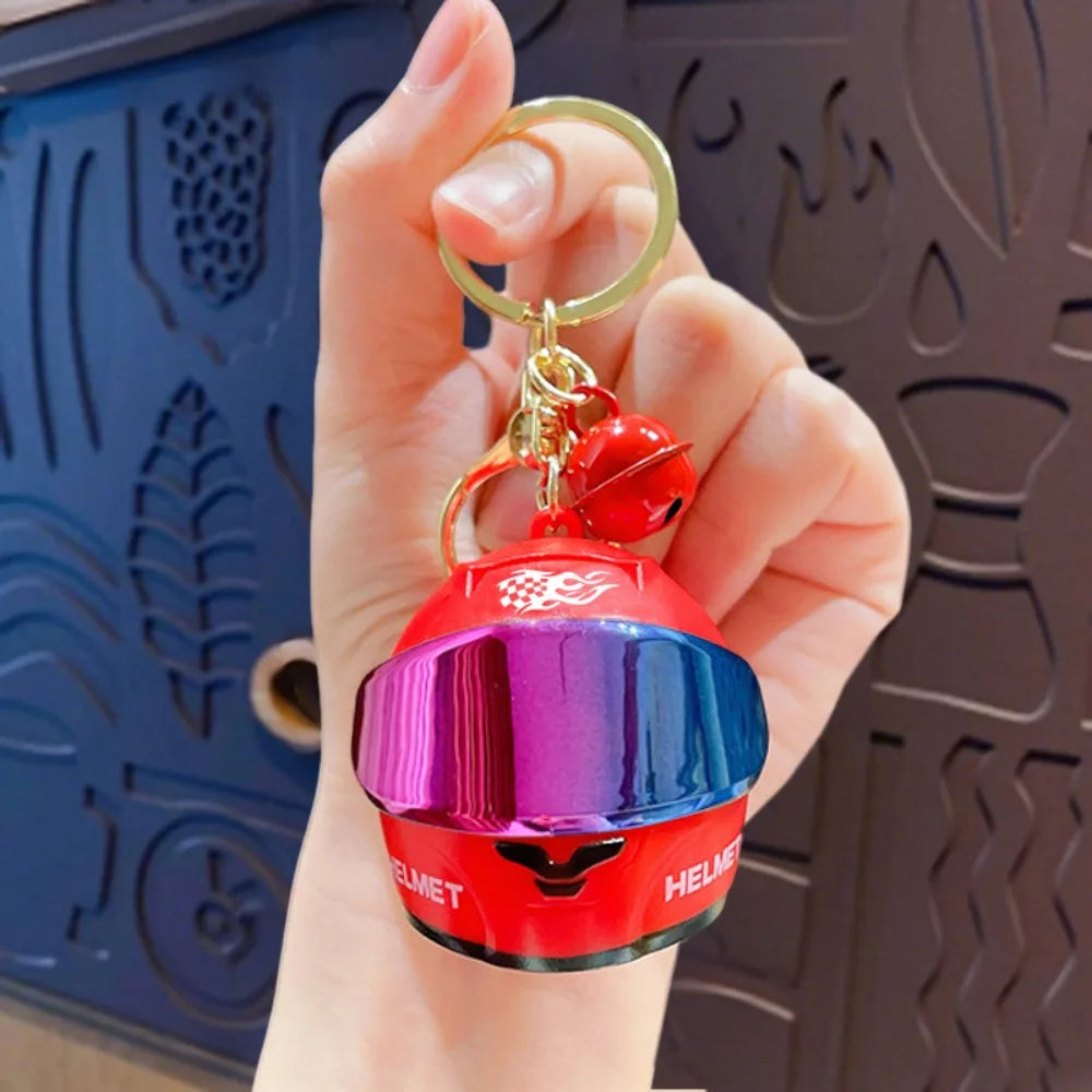 Cool Light-Up Helmet Keychain - Mini LED Night Light Pendant & Multifunctional Bag Charm