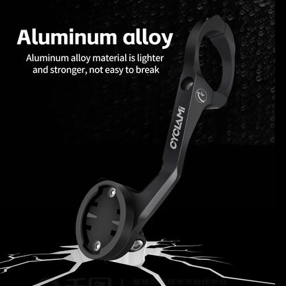CYCLAMI S5 Aluminum Alloy Double-Sided Bike Computer Mount — MTB Road GPS Headlight Holder for GARMIN, XOSS, IGPSPORT, Coospo