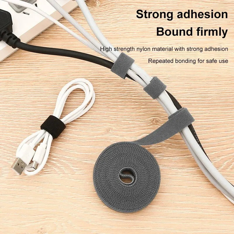 33M Solid Color Reusable Cable Ties - Nylon Wire Loop, Cut-Free Cable Management and Storage Straps
