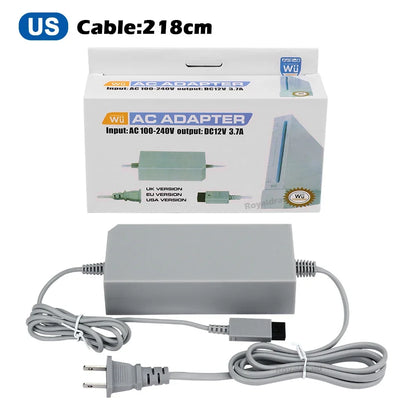 Nintend Wii AC Adapter 100-240V 12V 3.7A – EU/US Plug Wall Charger Power Supply