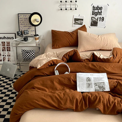 Bedding Comforter Set – Duvet Cover & Bed Sheets with Pillowcases for Queen/King Bed, Edredones de Cama