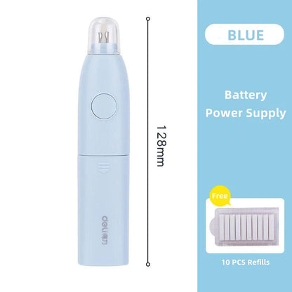 Electric Rubber Eraser Pen by Deli — Adjustable Auto Eraser for Writing, Sketching, and Drawing