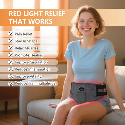 162-LED Red Light Therapy Device – 660nm Vaginitis & Menstrual Pain Relief Massager for Stomach and Waist