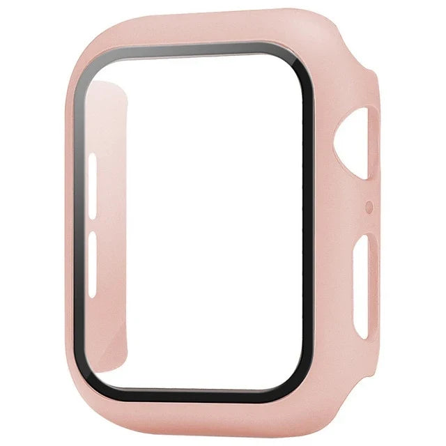 Apple Watch Glass Case Cover - Full Screen Protector for Series 9, 8, 7, 6, SE & iWatch 38mm-45mm
