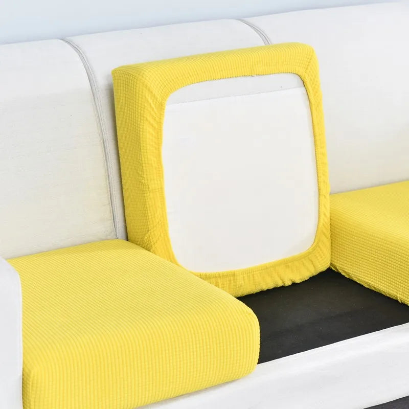 Polar Fleece Sofa Cushion Cover - Elastic Furniture Protector Slipcover for Living Room Sofa Chair Pet Kids Mat 10 Sizes
