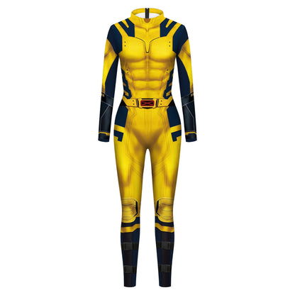 “You’re My Secret” Superhero Cosplay Costume – Deadpool & Wolverine Jumpsuit Bodysuit for Men, Halloween & Party