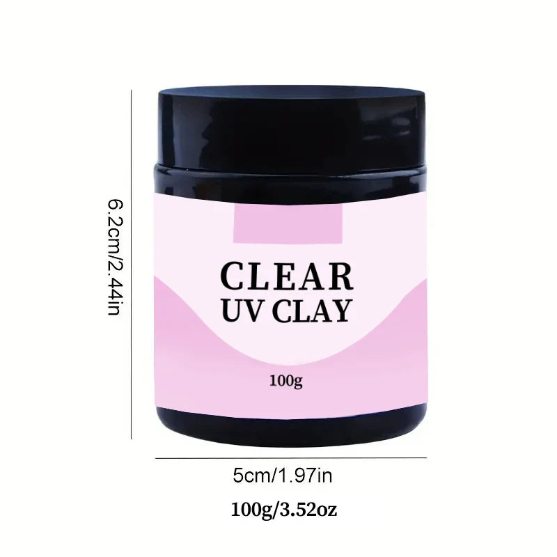 3D Resin UV Clay 100g — Non-Toxic DIY Sculpting Material for Handcrafts & Silicone Molds, Clear