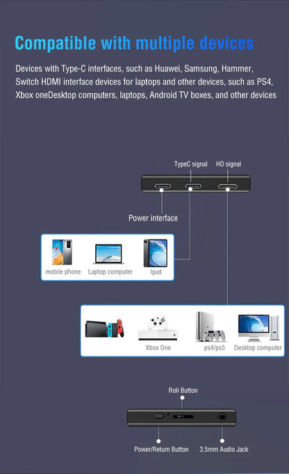 Anmite 10.5" Portable Monitor — 1280P HDR, 16:10 Low Blue Light Display for Xbox, PS4/PS5, Switch, PC & Laptop Extension