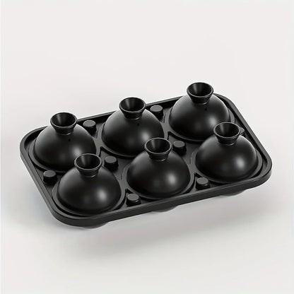 Easy-Release Silicone Ice Cube Tray with Funnel – Stackable Leakproof Design for Whiskey & Drinks, Perfect for Parties & Home