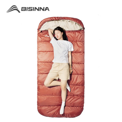 BISINNA Large 3-Season Camping Sleeping Bag – Lightweight, Extra Wide & Long for Adults | Hiking, Fishing, Outdoor Rest