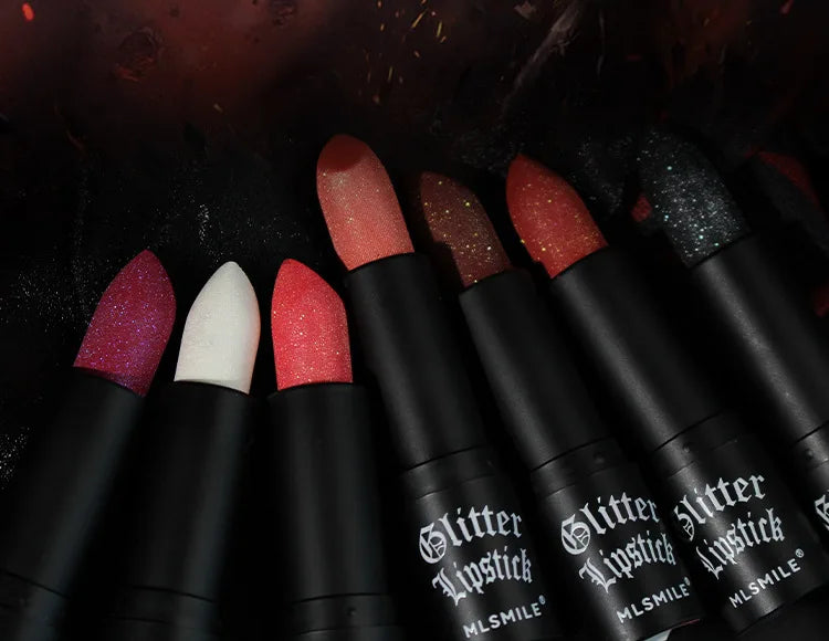 7-Color Glitter Lipstick – Waterproof, Long-Lasting Diamond Pearlescent Metallic Lip Gloss for Women