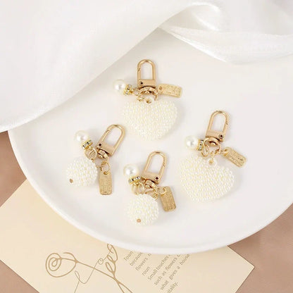 Pearl Keychain - Elegant DIY Pendant Accessory for Car Keys, Bags & Stylish Gifts