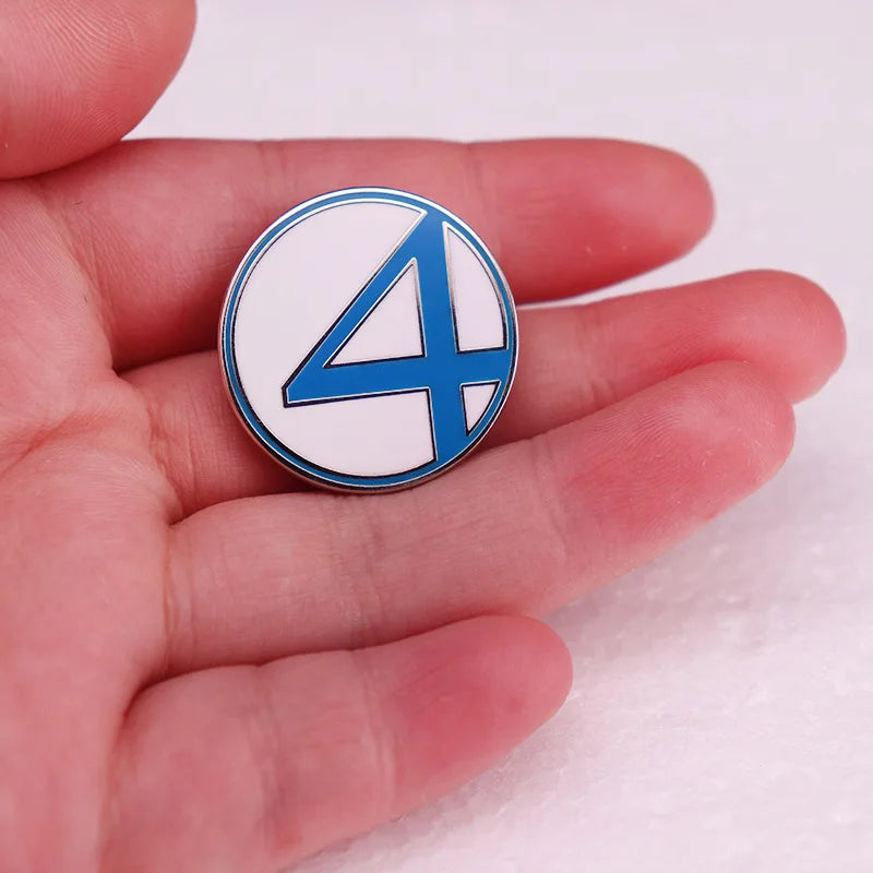 Marvel Fantastic Four Metal Brooch — Handsome Backpack Ornament & Small Gift