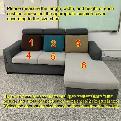 Waterproof Thick Jacquard Sofa Cushion Cover – Anti-Slip, Dust-Resistant Solid Color Elastic Cover for Living Room (1PC)