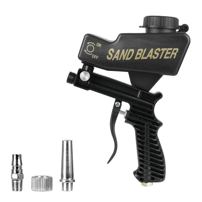 Gravity Feed Pneumatic Sandblasting Gun Set - Adjustable Rust & Paint Blasting Tool