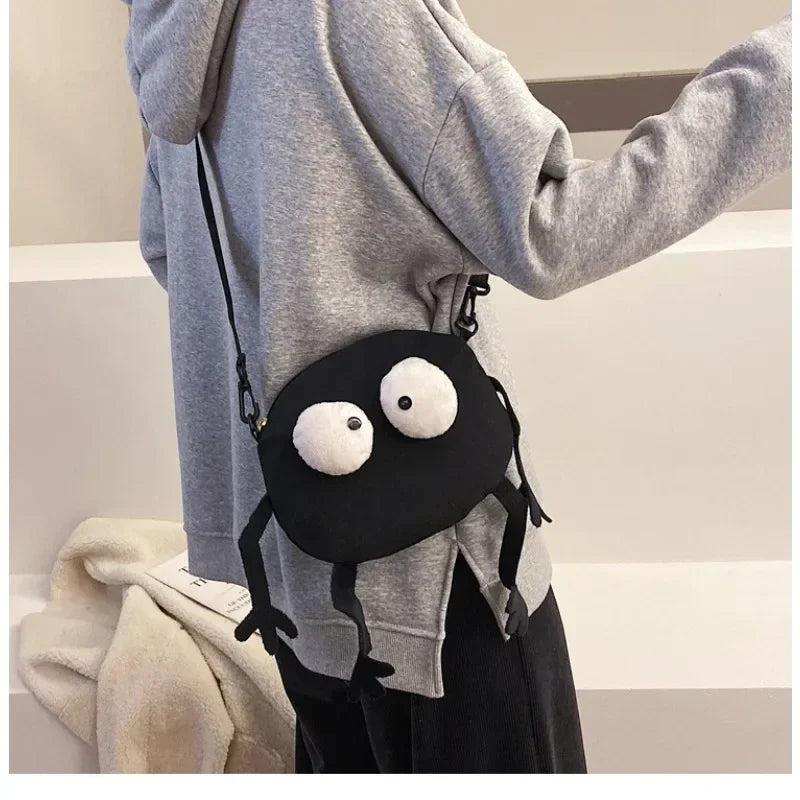 Personalized Canvas Small Shoulder Bag – Trendy Korean Style Crossbody Bag for Young Women Students