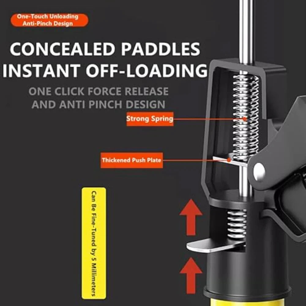 Telescopic Steel Hand Jack Support Rod: Adjustable Cabinet Board Lifting Bracket - Generic Steel Support for Handiwork