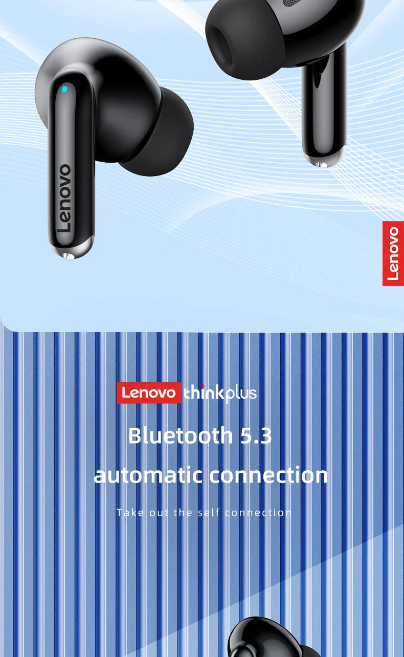 Lenovo Thinkplus XT88 In-Ear Bluetooth Earphones — Dual Mic, Stereo Noise Reduction, Bass HiFi Touch Earbuds