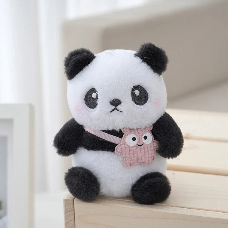 Cute Panda Plush Keychain - Cartoon Bag Pendant & Car Key Chain Gift Accessory