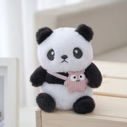 Cute Panda Plush Keychain - Cartoon Bag Pendant & Car Key Chain Gift Accessory