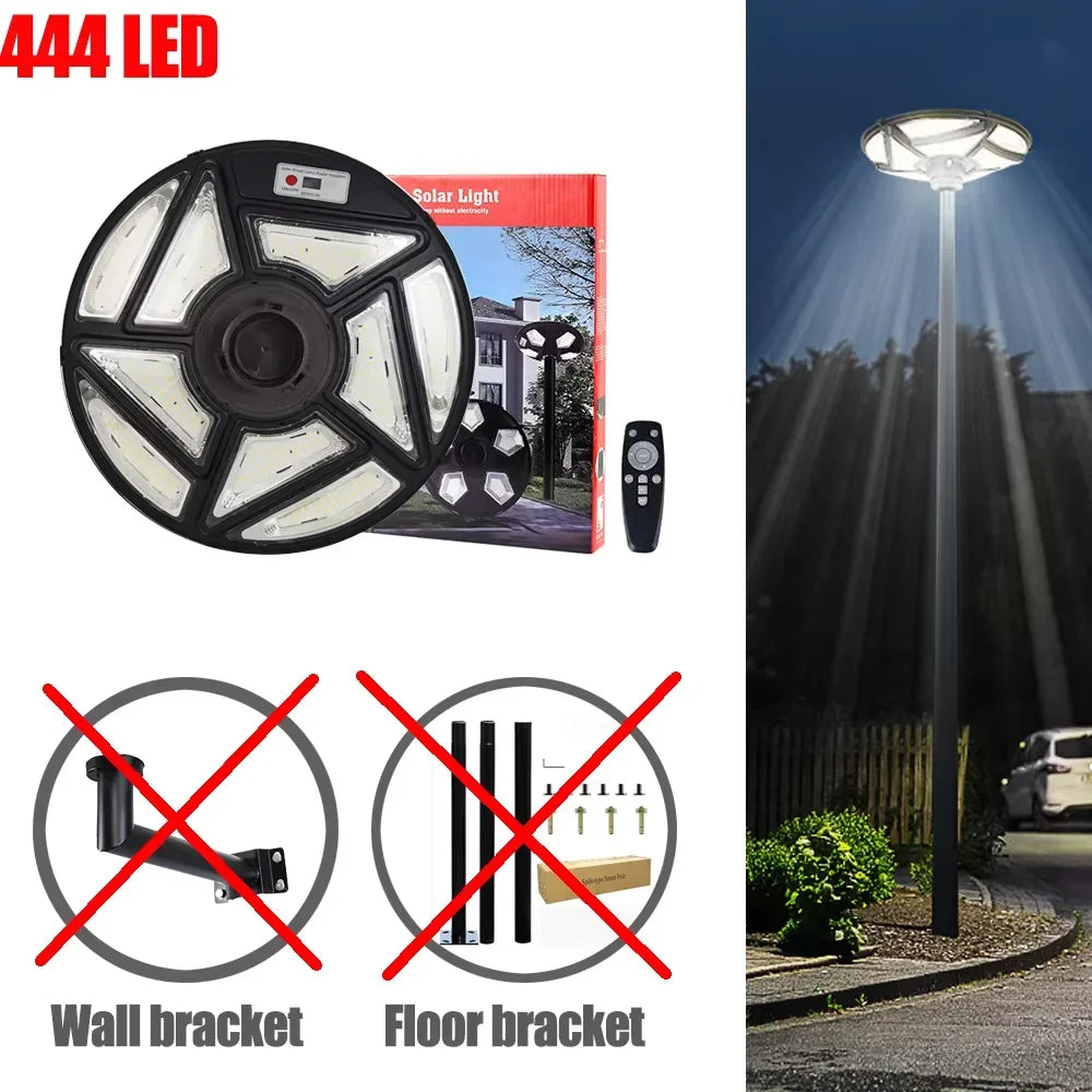 Solar Lamp Post Light - 78-Inch Outdoor Garden Pole Lamp with Removable Head and IP67 Waterproof Design