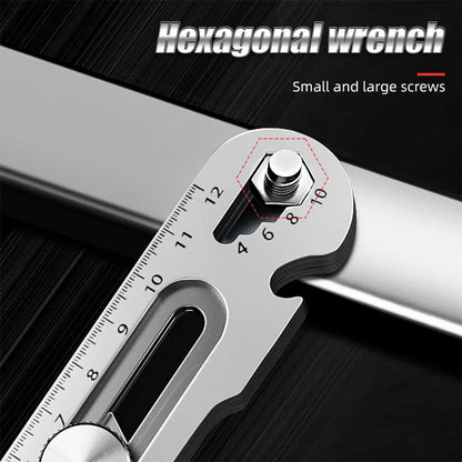 6-in-1 Stainless Steel Utility Knife: Multi-Function Design with Tail Break, Ruler, Bottle Opener, and Retractable Box Cutter - Essential Art Supplies