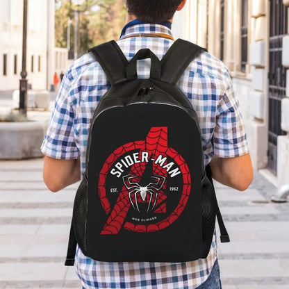 Custom Spider-Man Web Backpack – Water-Resistant School & College Bag for Men and Women