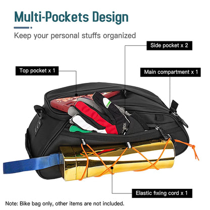 3-in-1 Waterproof Bike Rack Trunk Bag with Cooler & 2 Side Hanging Bags – Bicycle Rear Seat Cargo Luggage