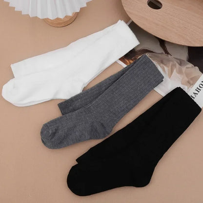 Thick Wool Thigh High Socks for Women - Warm Lolita Style Long Leg Stockings in Solid Colors for Autumn / Winter