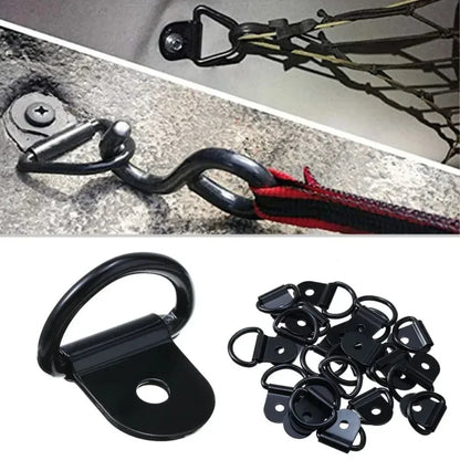 10Pcs D-Rings Tie Down Anchors - Stainless Steel Lashing Rings for Car, Boat, Cargo Trailer, RV & Van Load Securing