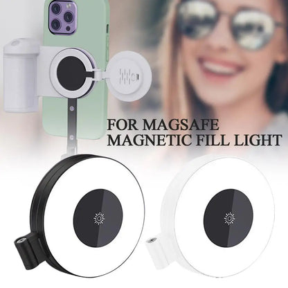 Mini Magnetic Pocket LED Fill Light — Universal Selfie Light for iPhone 12-15 with MagSafe