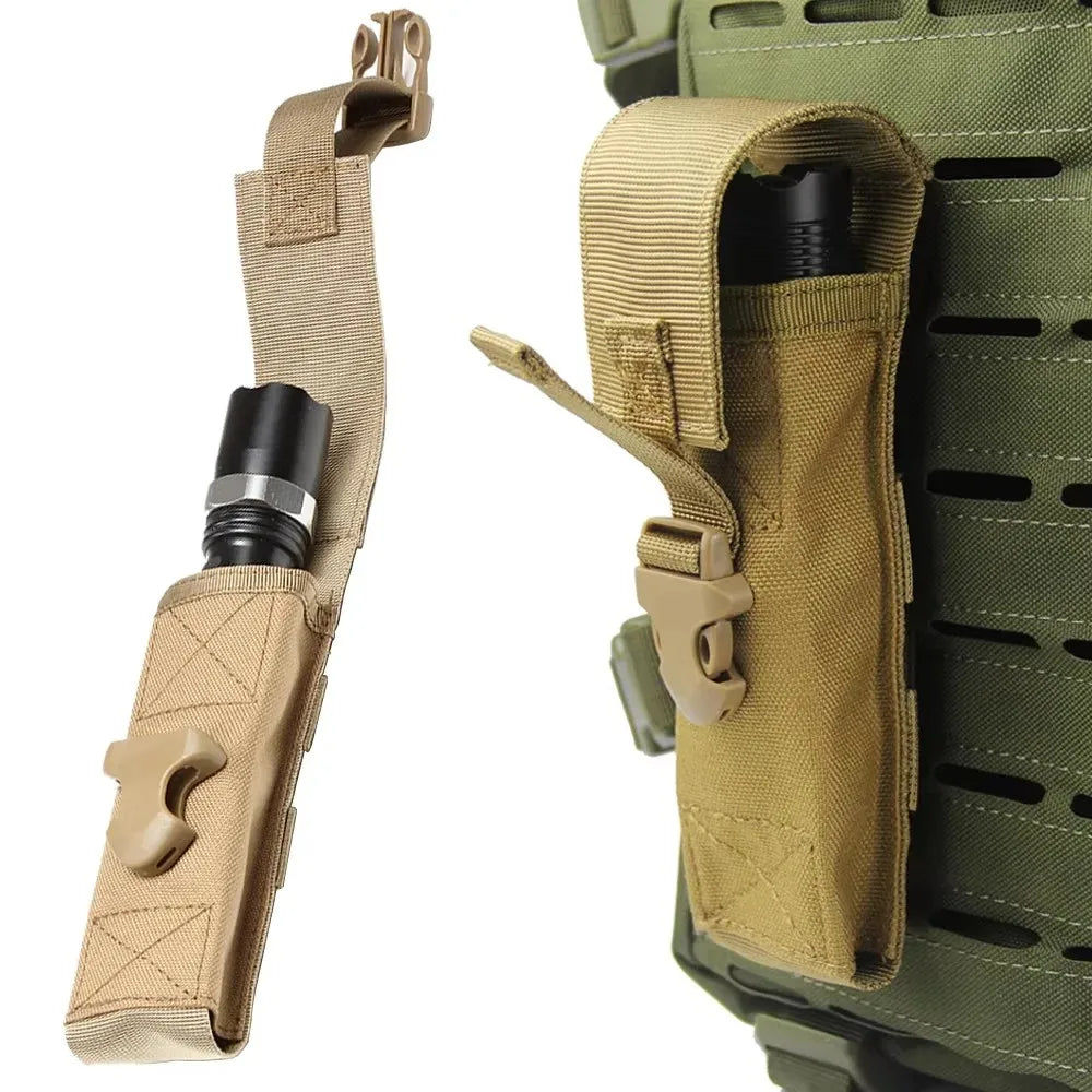 Tactical MOLLE EDC Waist Bag – Outdoor Flashlight & Tool Pouch for Camping, Hiking, Hunting & Field Use